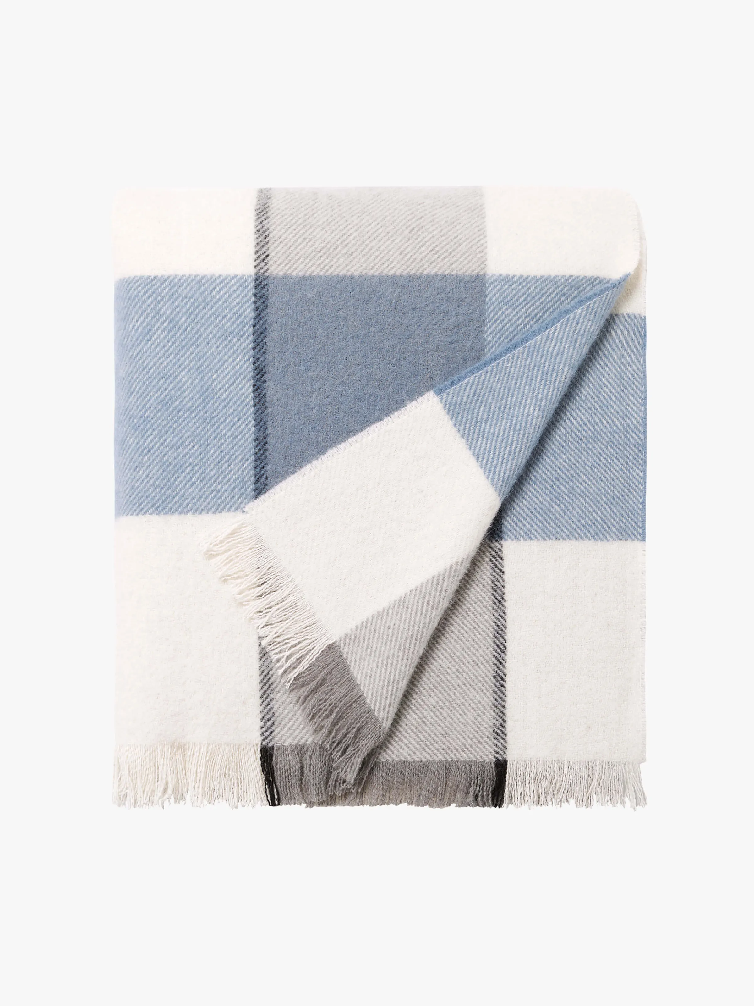 L&M Home Alby Periwinkle Australian Wool Blanket Cheap