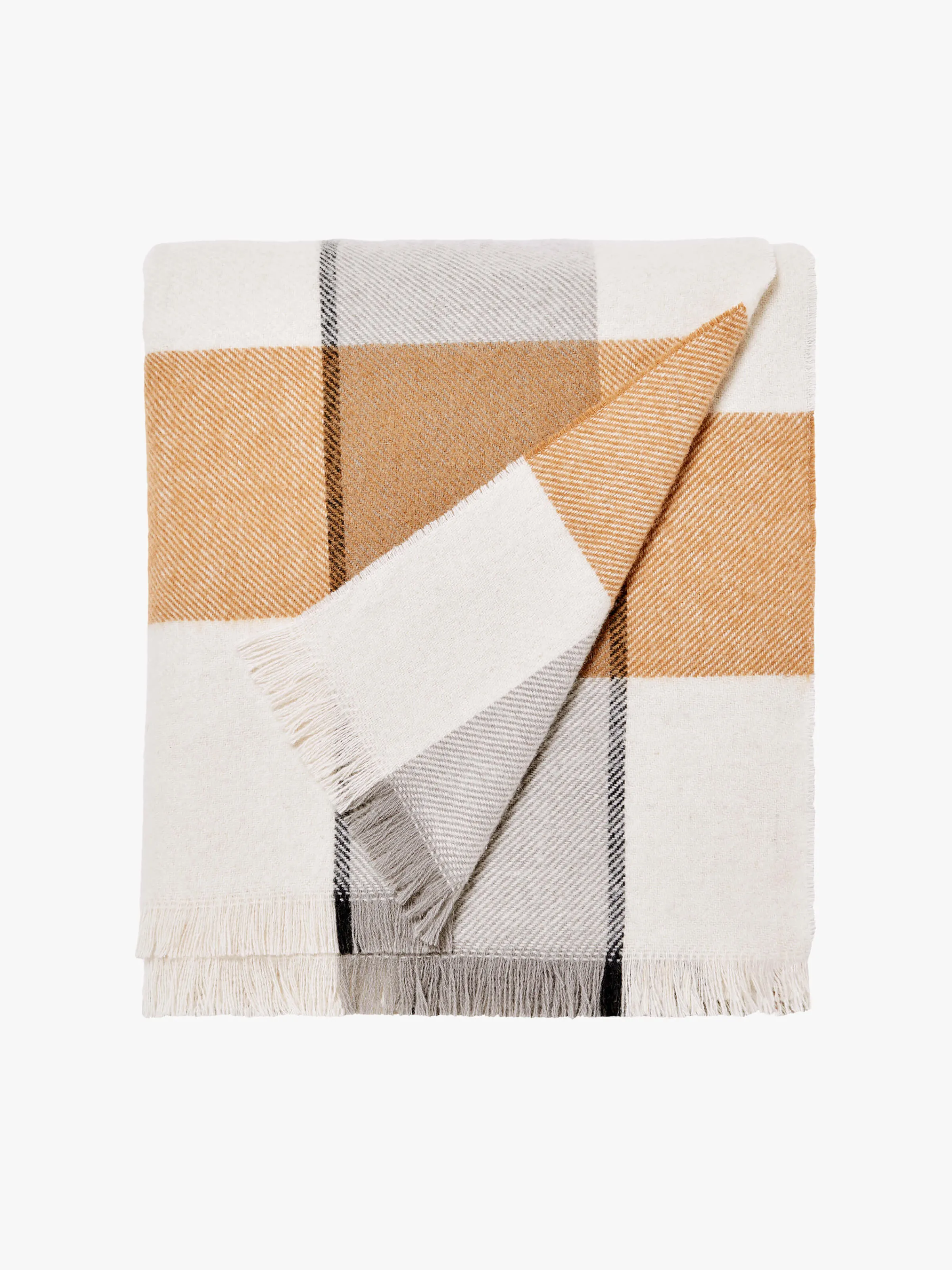 L&M Home Alby Toffee Australian Wool Blanket Cheap