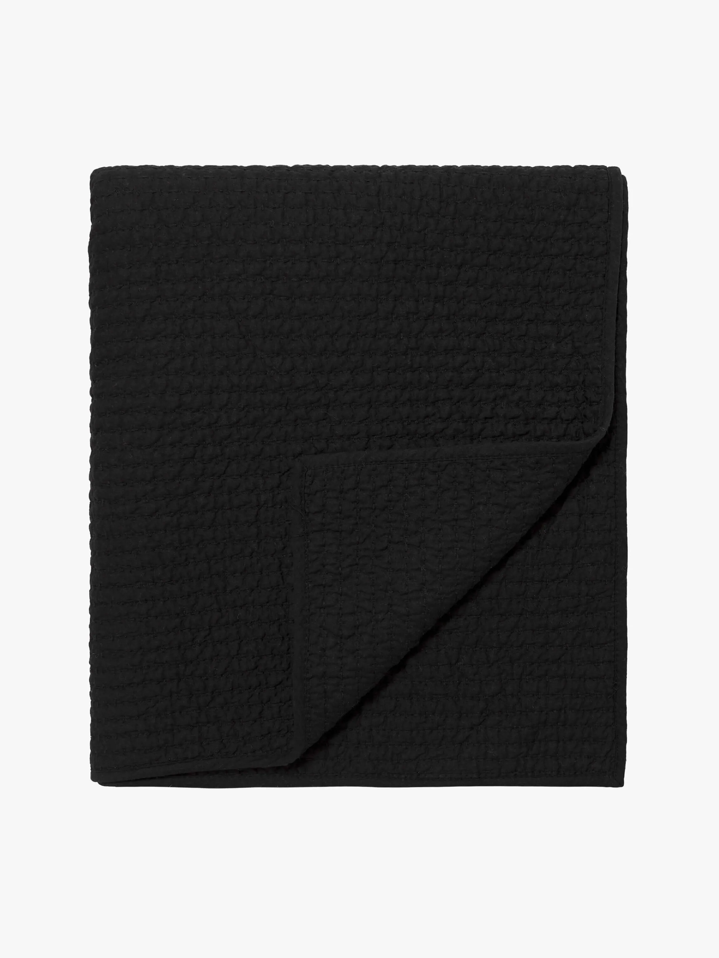 L&M Home Aspen Black Pure Cotton Quilt Clearance