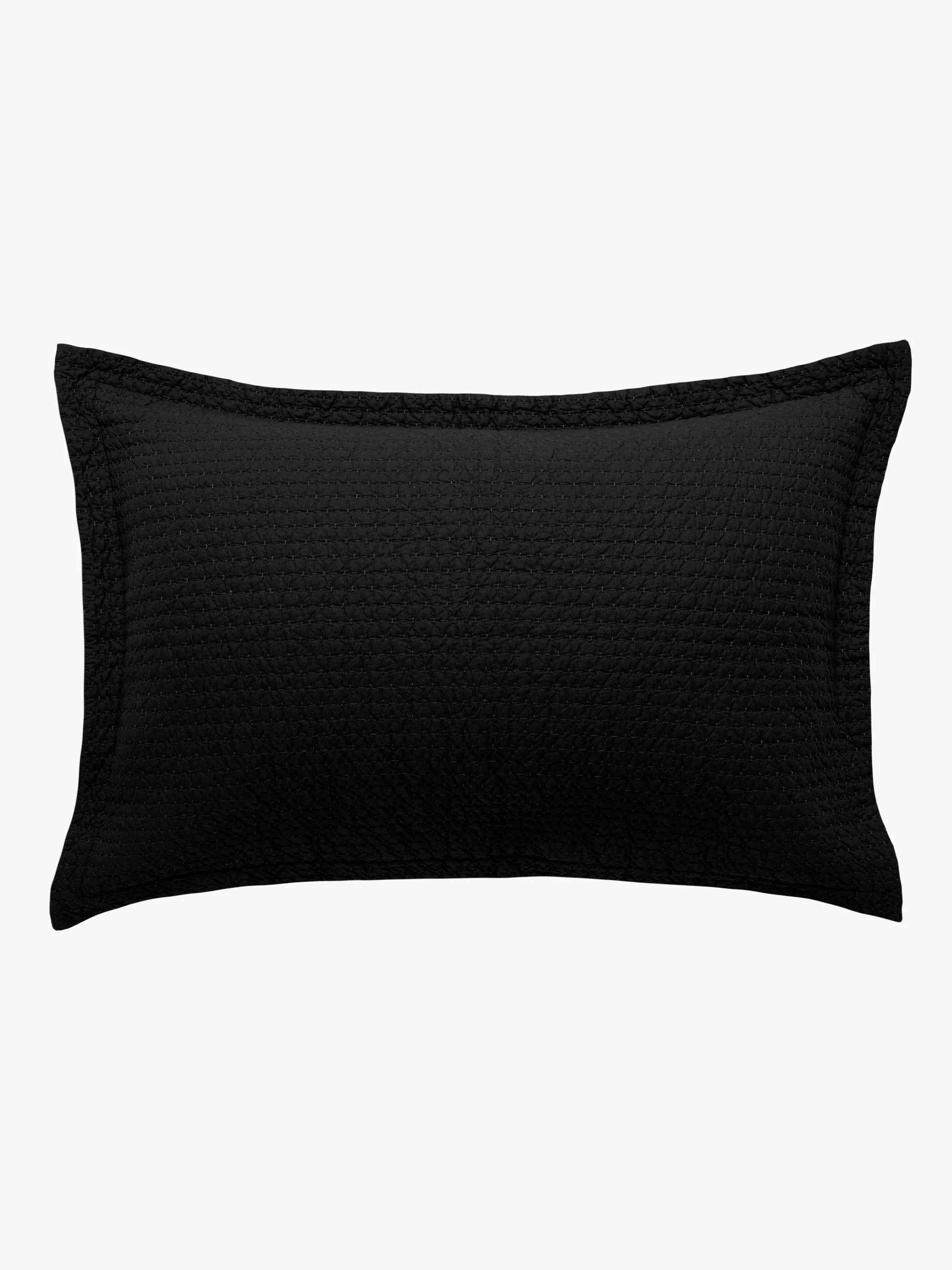 L&M Home Aspen Black Pure Cotton Quilted Pillowcases Hot