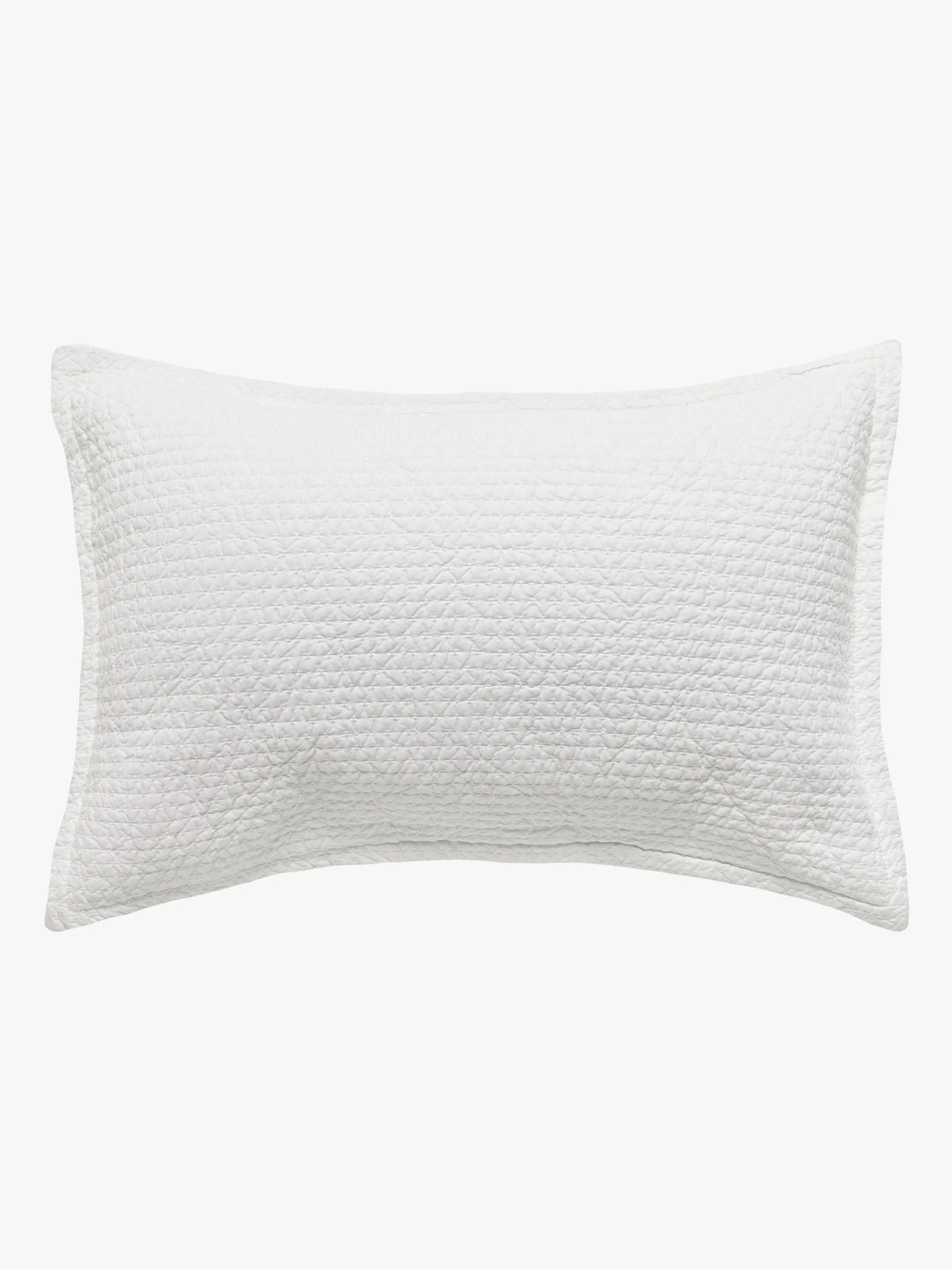 L&M Home Aspen White Pure Cotton Quilted Pillowcases Best