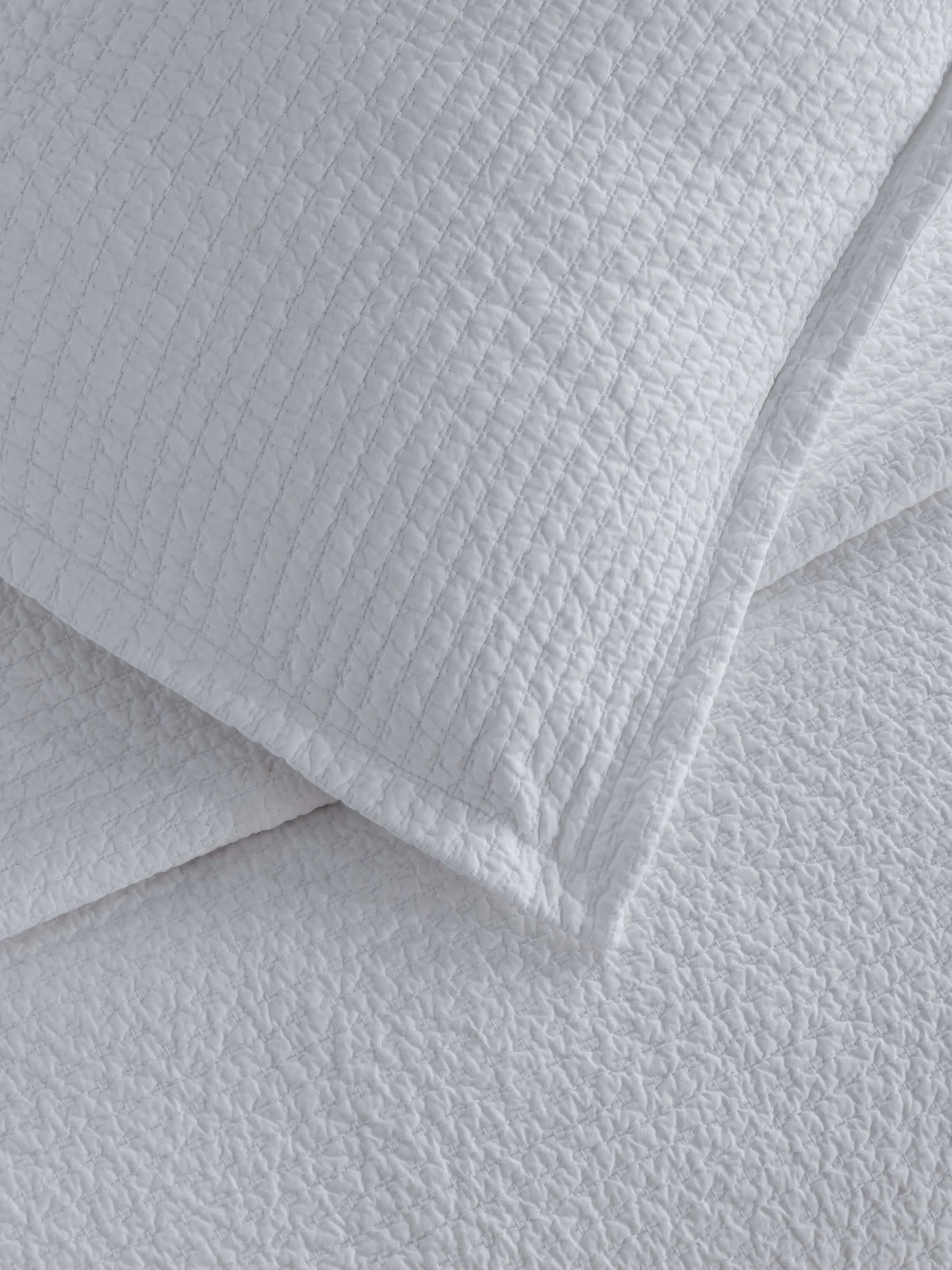 L&M Home Aspen White Pure Cotton Quilted Pillowcases Best