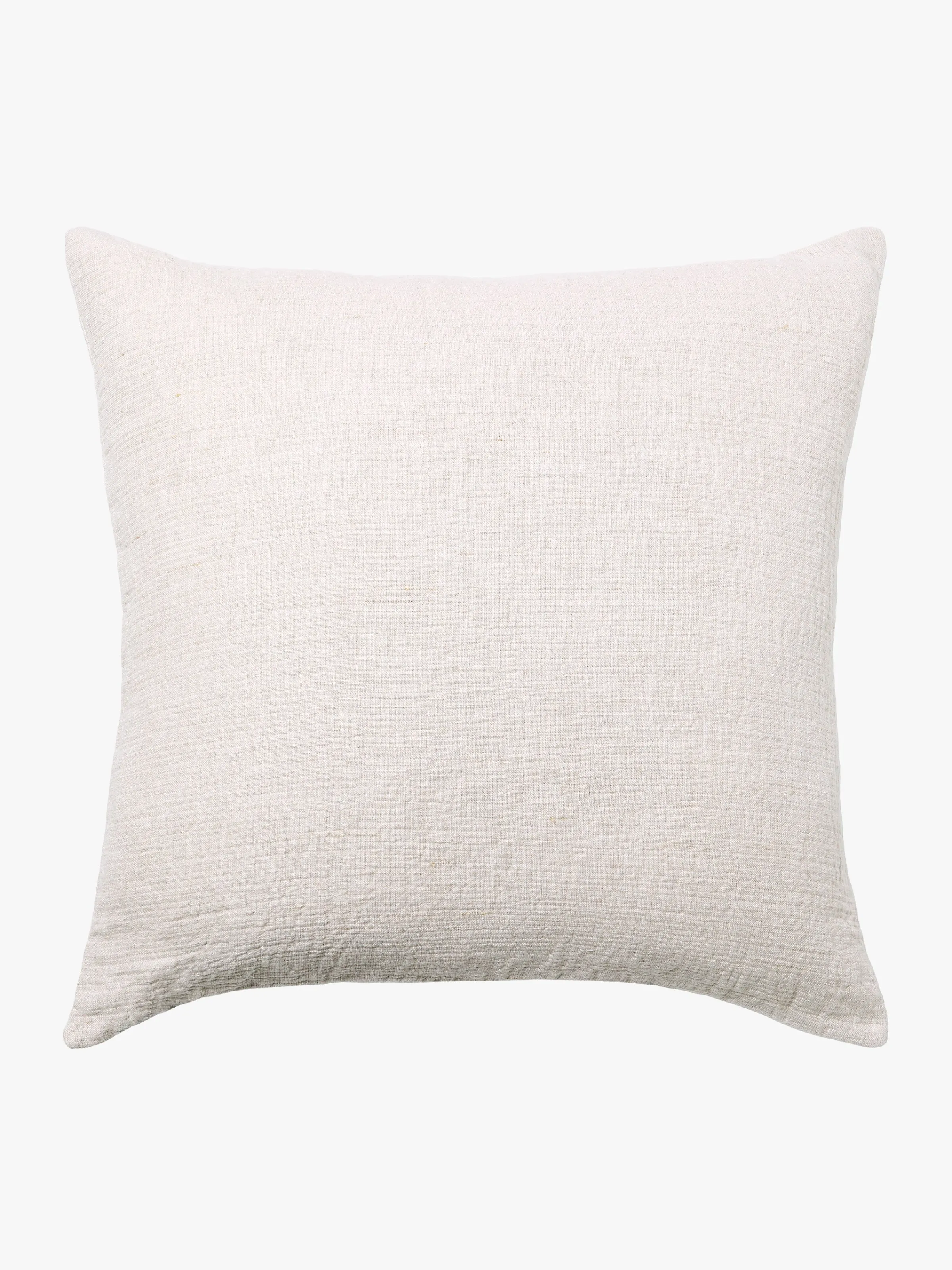 L&M Home Ava Nougat Pure Linen Cushion Flash Sale