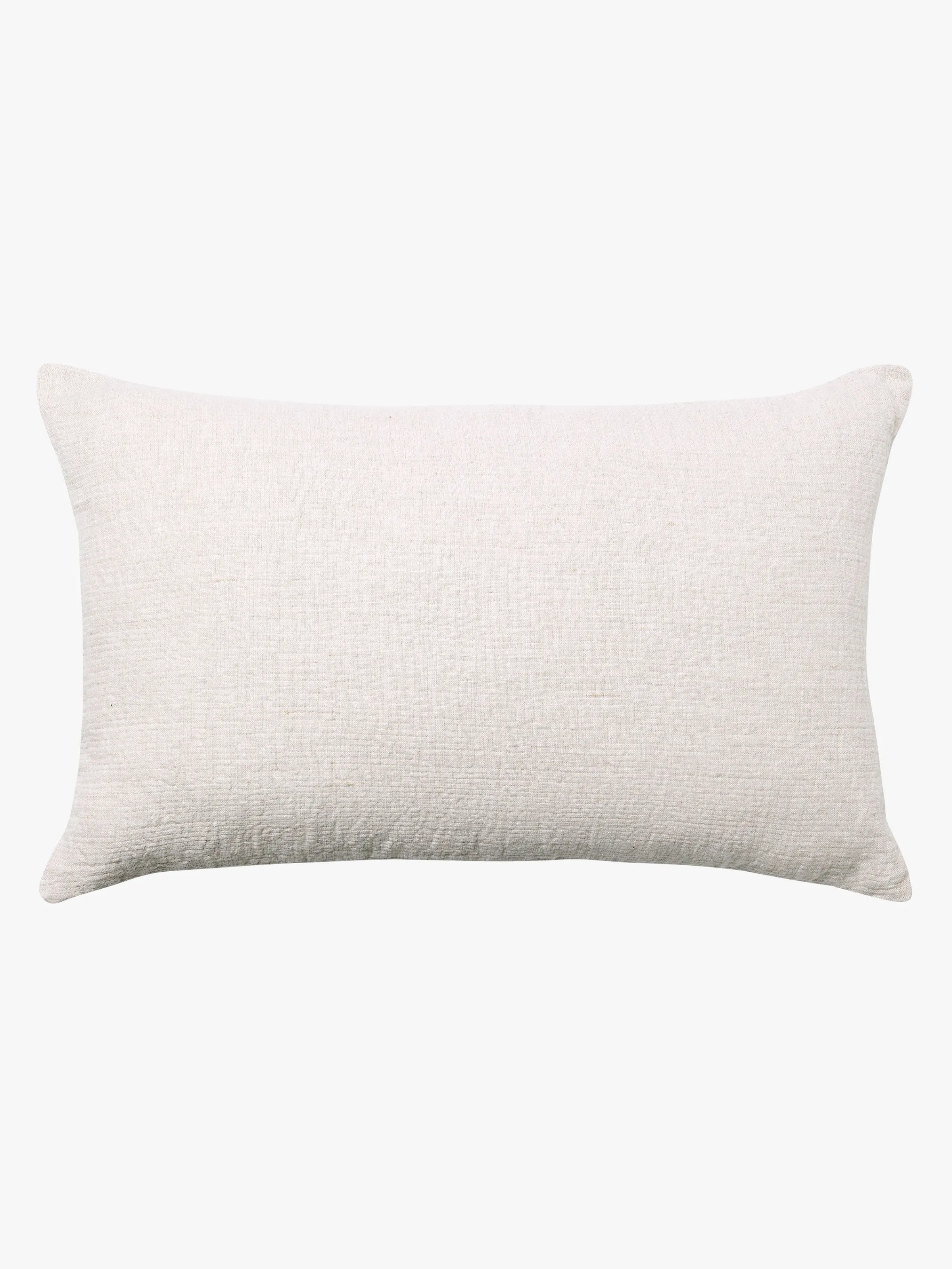 L&M Home Ava Nougat Pure Linen Rectangle Cushion Cheap