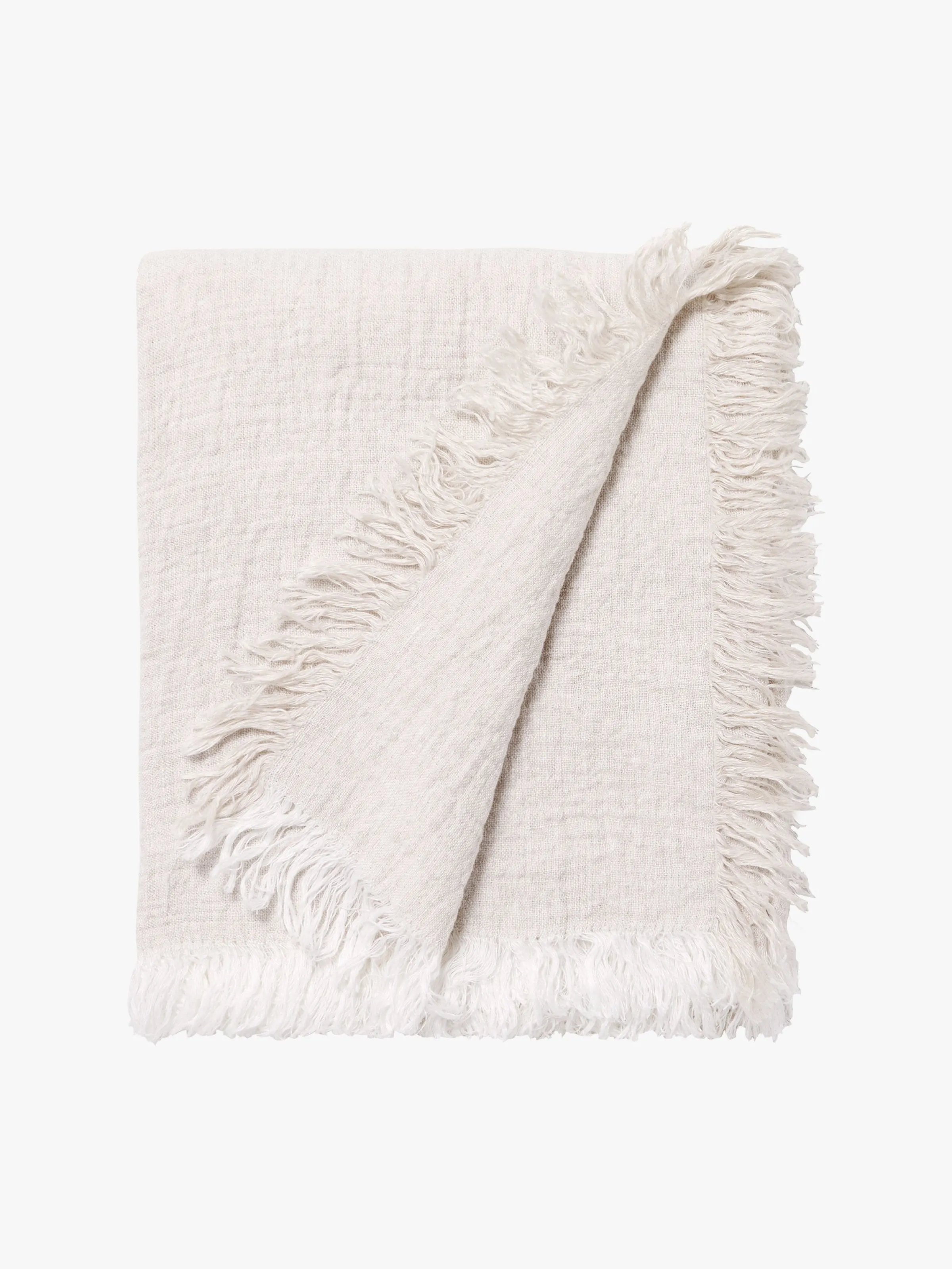 L&M Home Ava Nougat Pure Linen Throw Shop