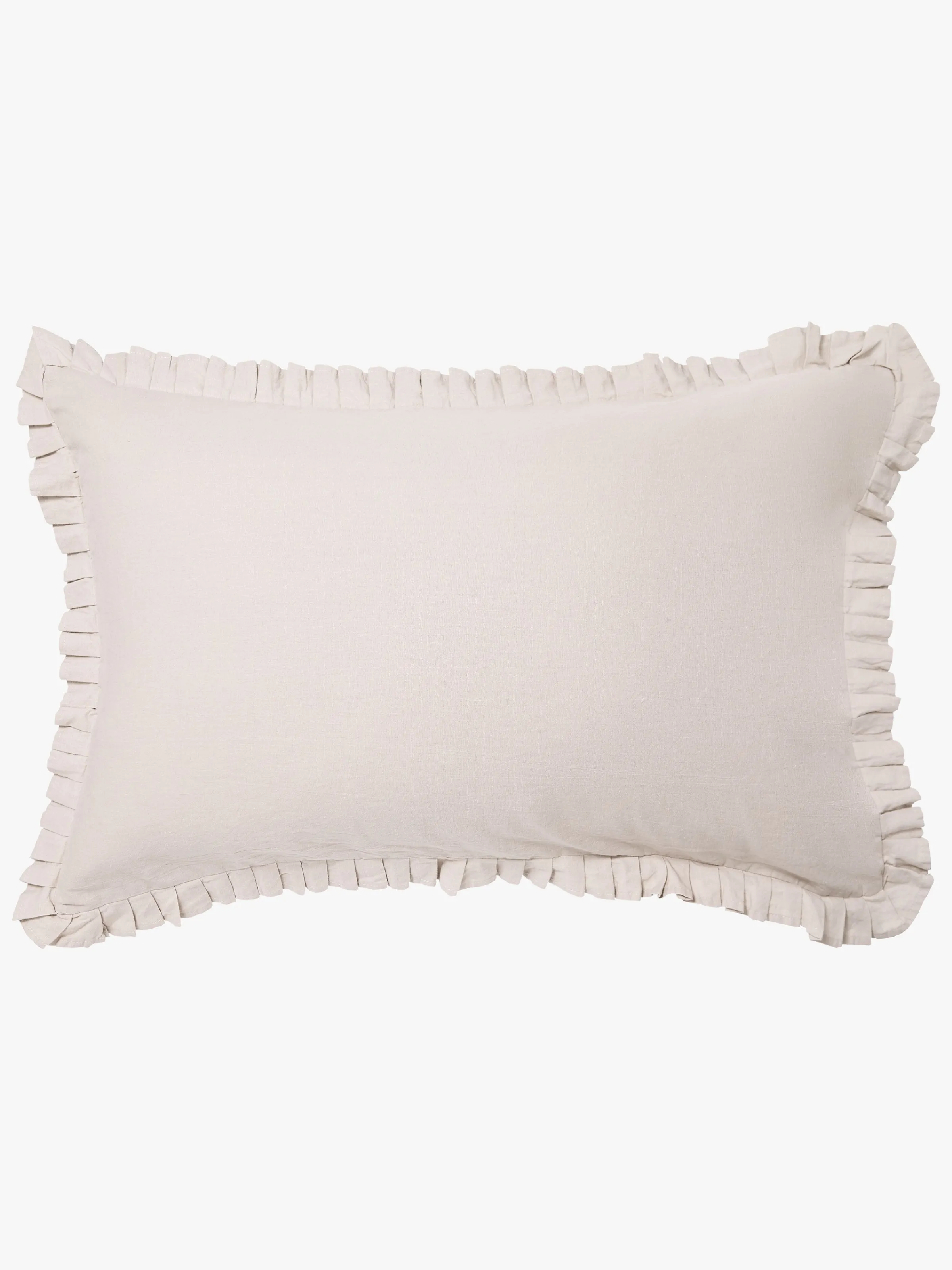 L&M Home Avenue Oatmeal Linen & Cotton Pleated Pillowcases Outlet