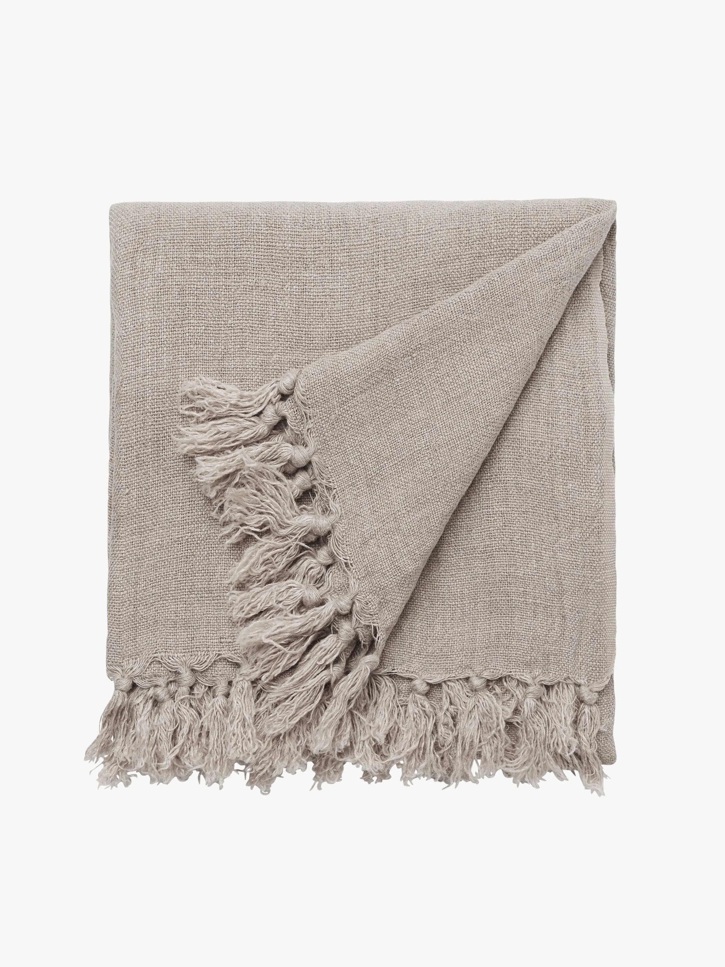 L&M Home Burton Oatmeal Heavy Linen Throw Store