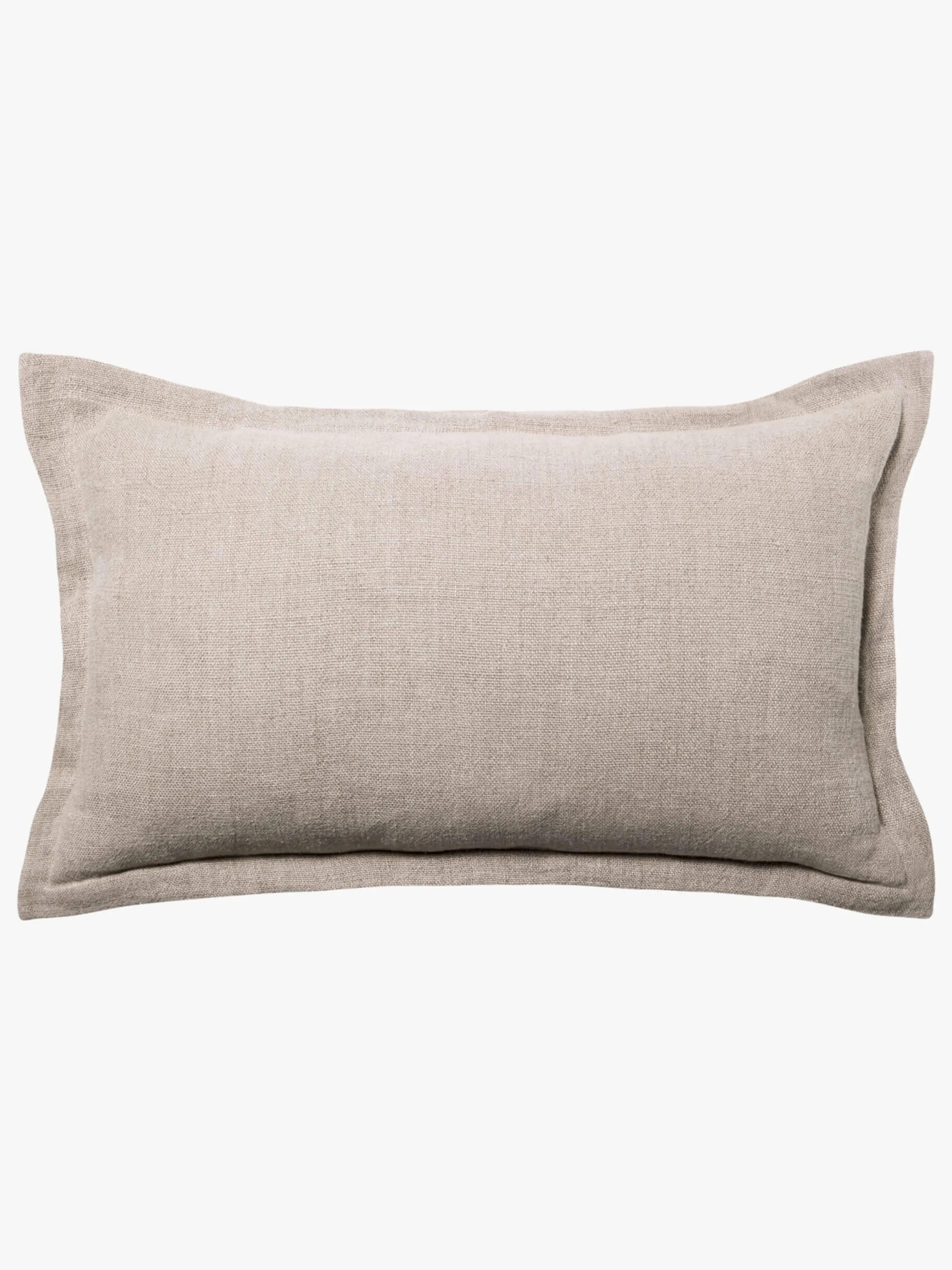 L&M Home Burton Oatmeal Tailored Heavy Linen Rectangle Cushion Outlet