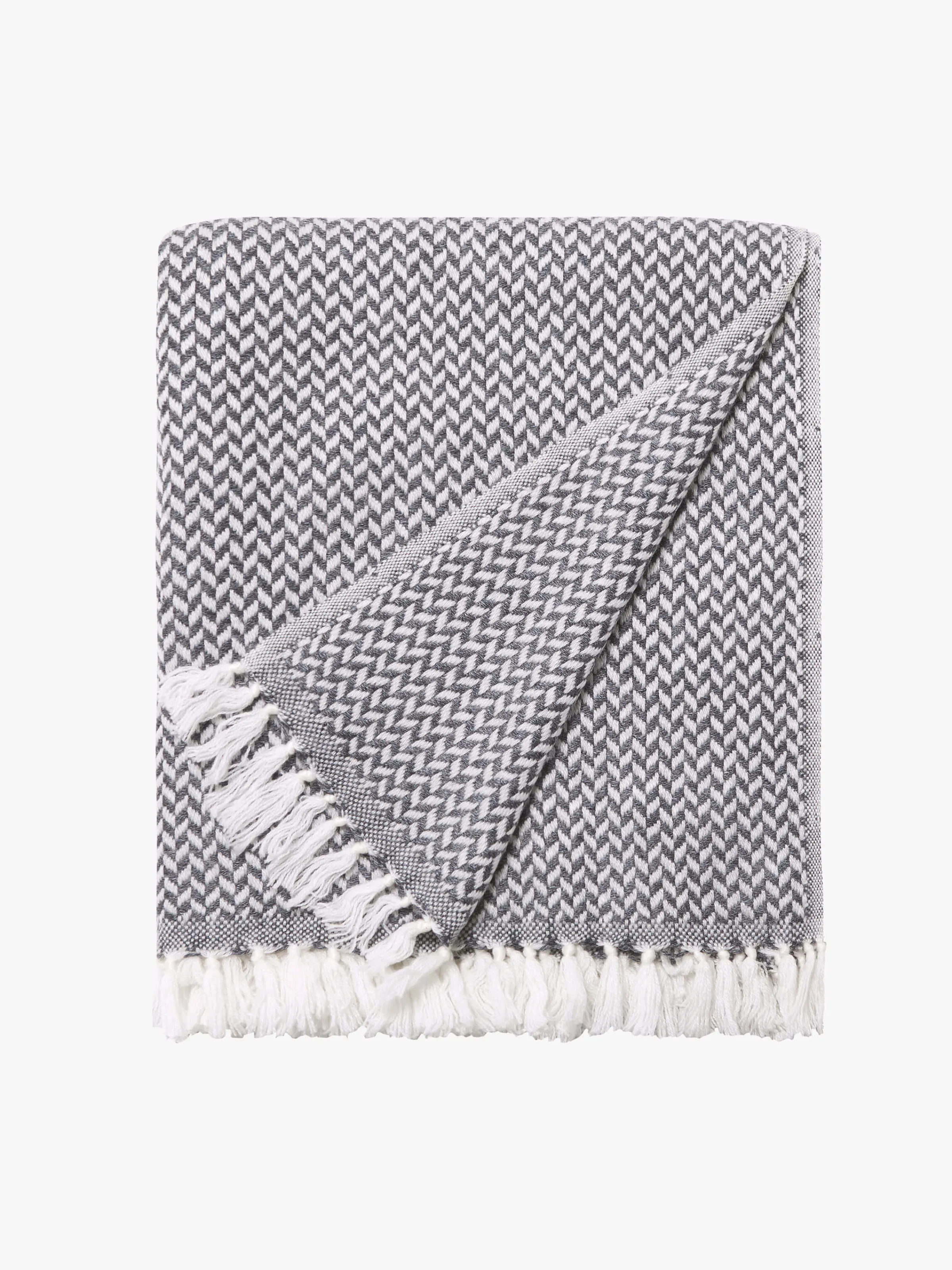 L&M Home Copenhagen Charcoal Pure Cashmere Throw Flash Sale