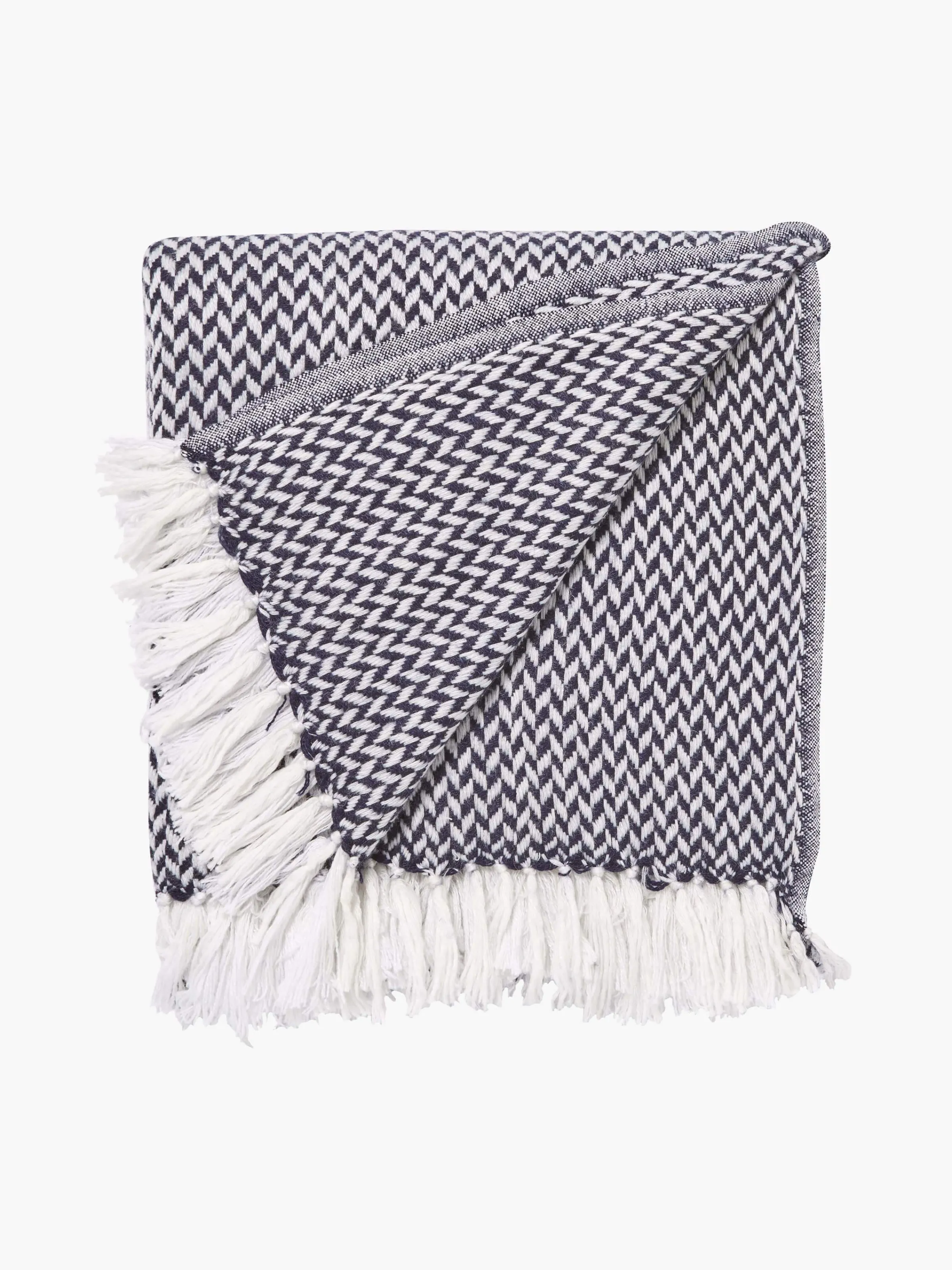 L&M Home Copenhagen Navy Pure Cashmere Throw Shop