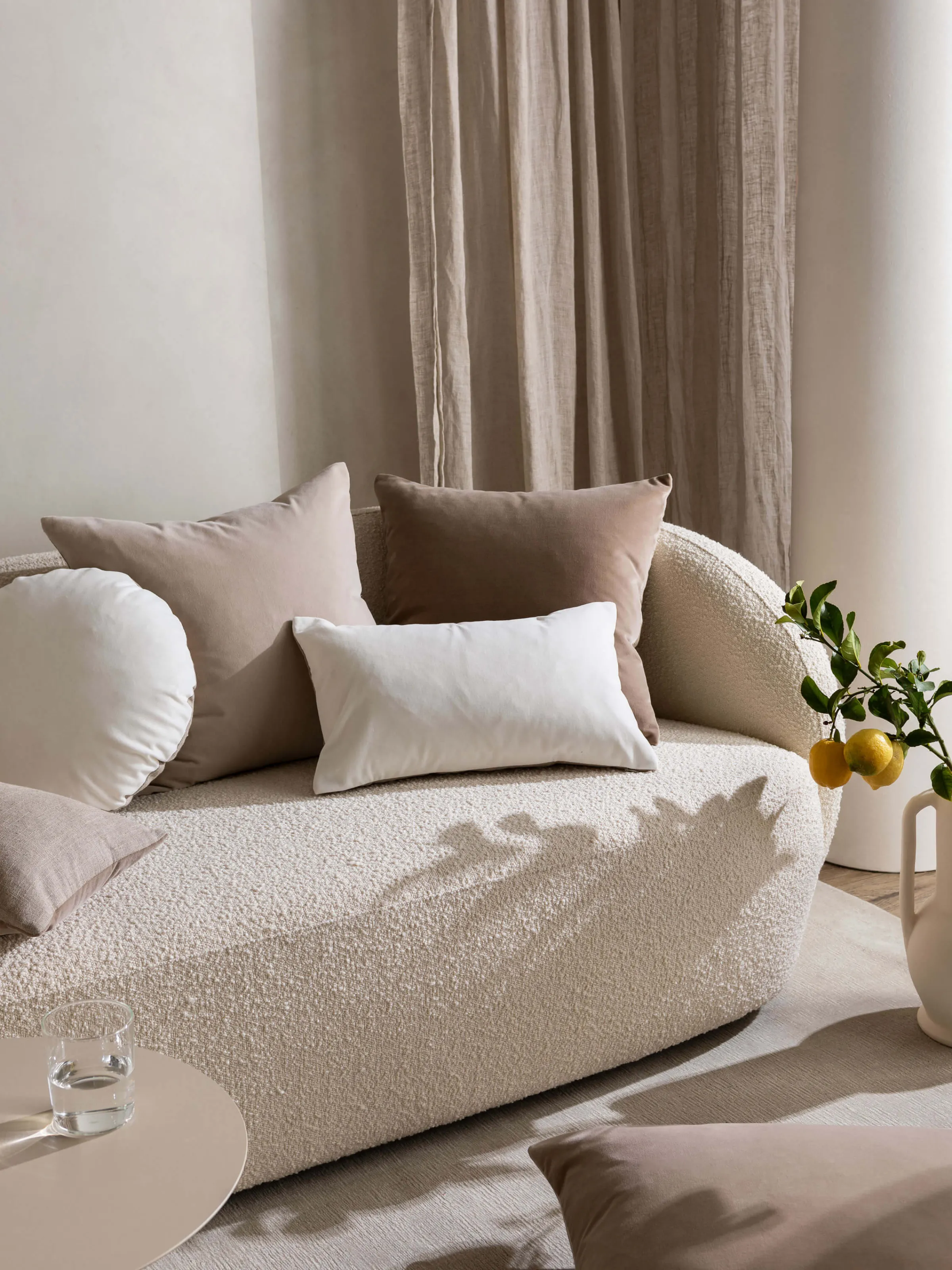 L&M Home Etro Almond Velvet Cushion Best