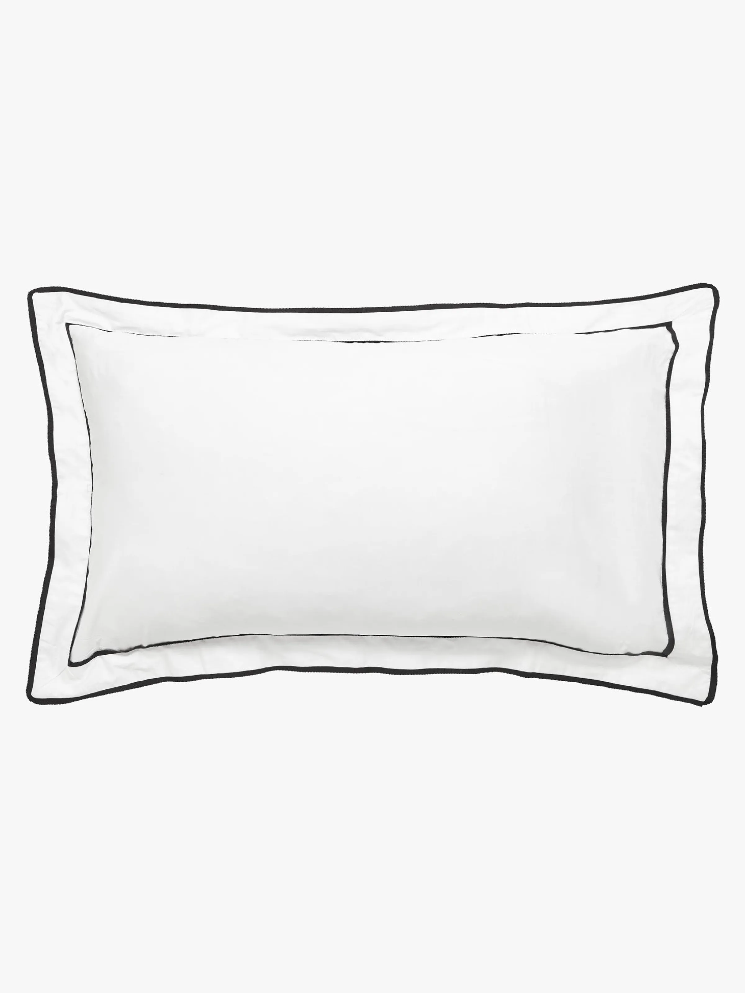 L&M Home Grosgrain Black Egyptian Cotton Tailored Pillowcases Sale