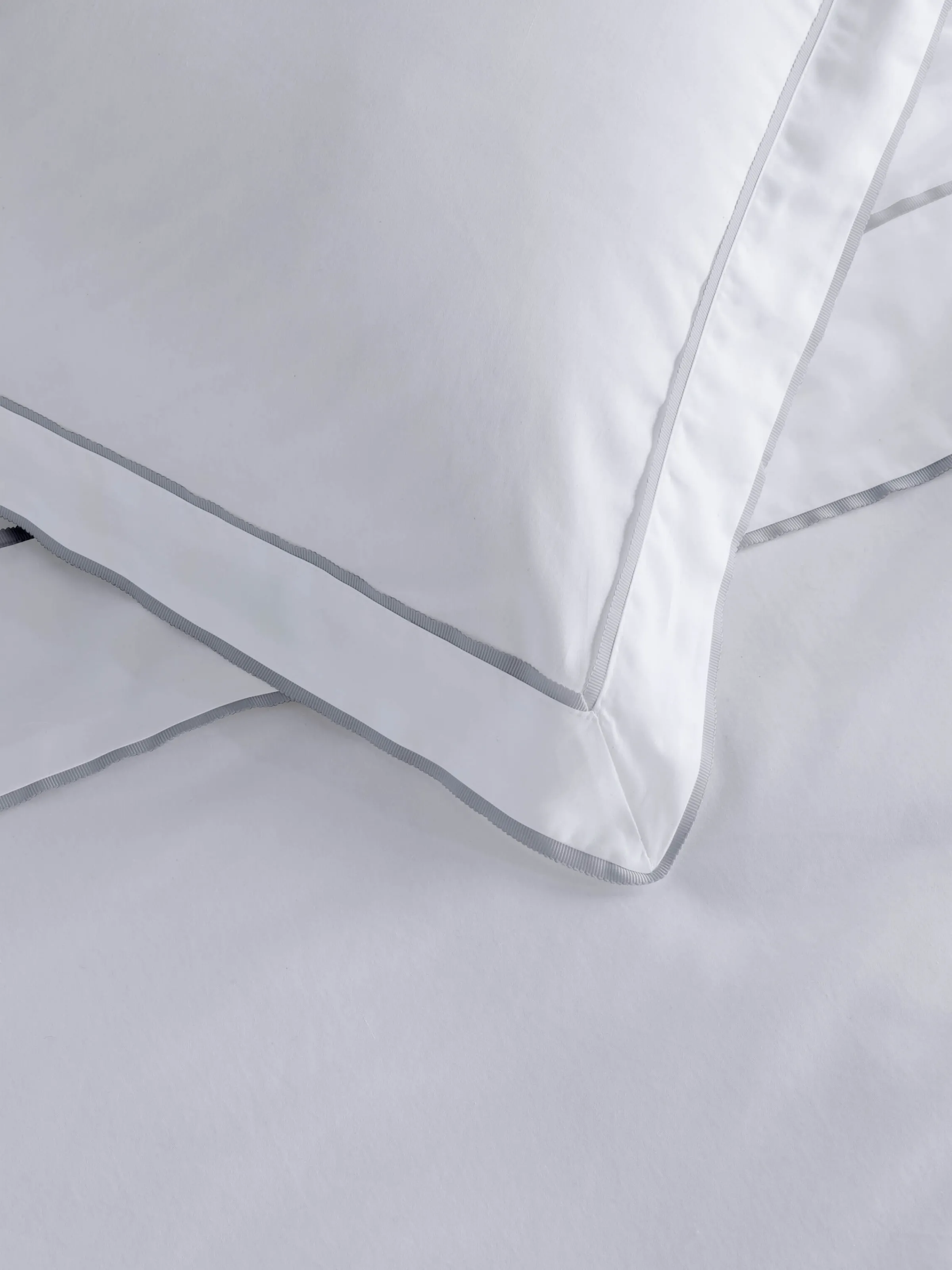 L&M Home Grosgrain Silver Egyptian Cotton Tailored Pillowcases Store