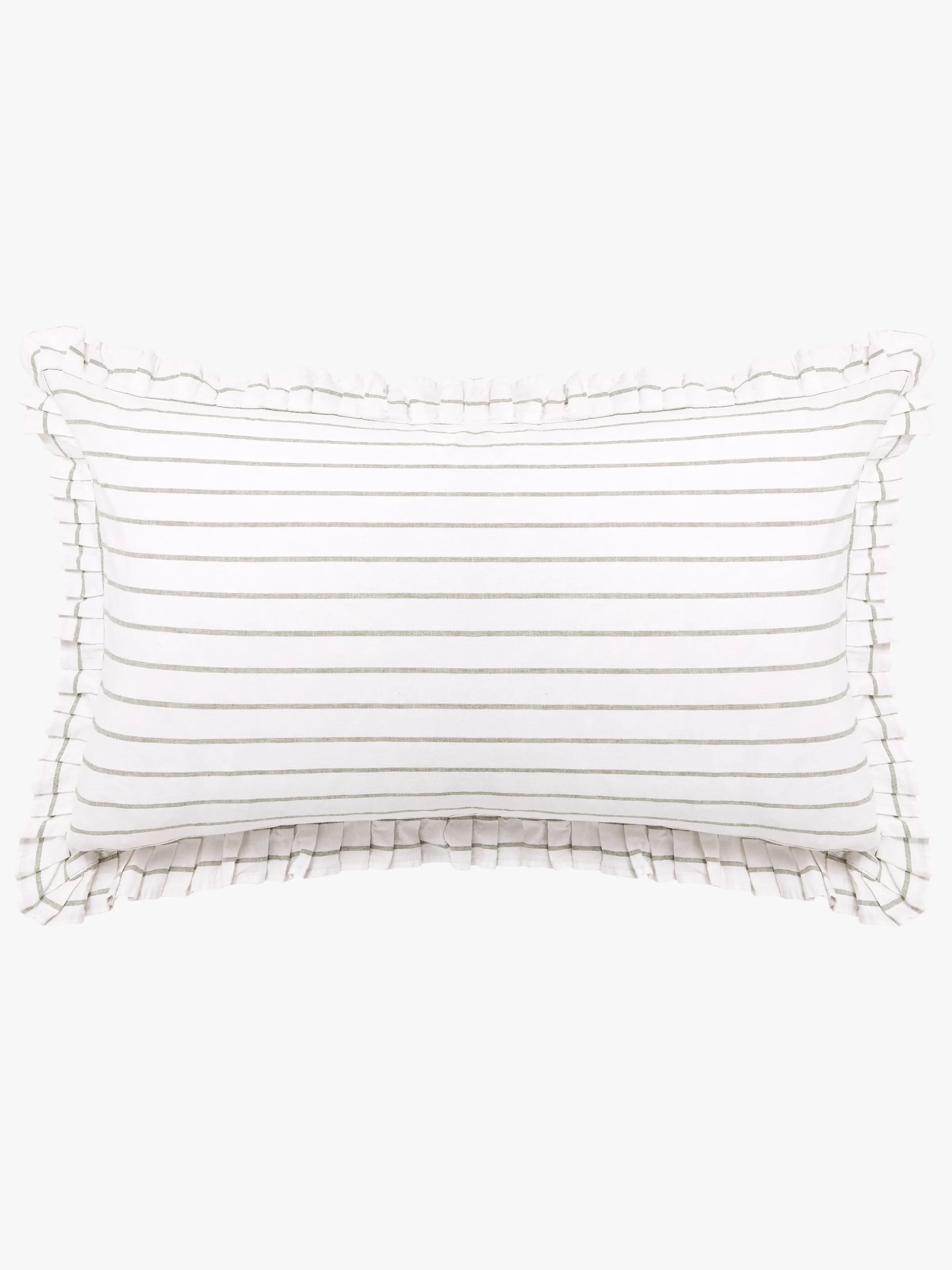 L&M Home Loft Sage Linen & Cotton Pleated Pillowcases Flash Sale