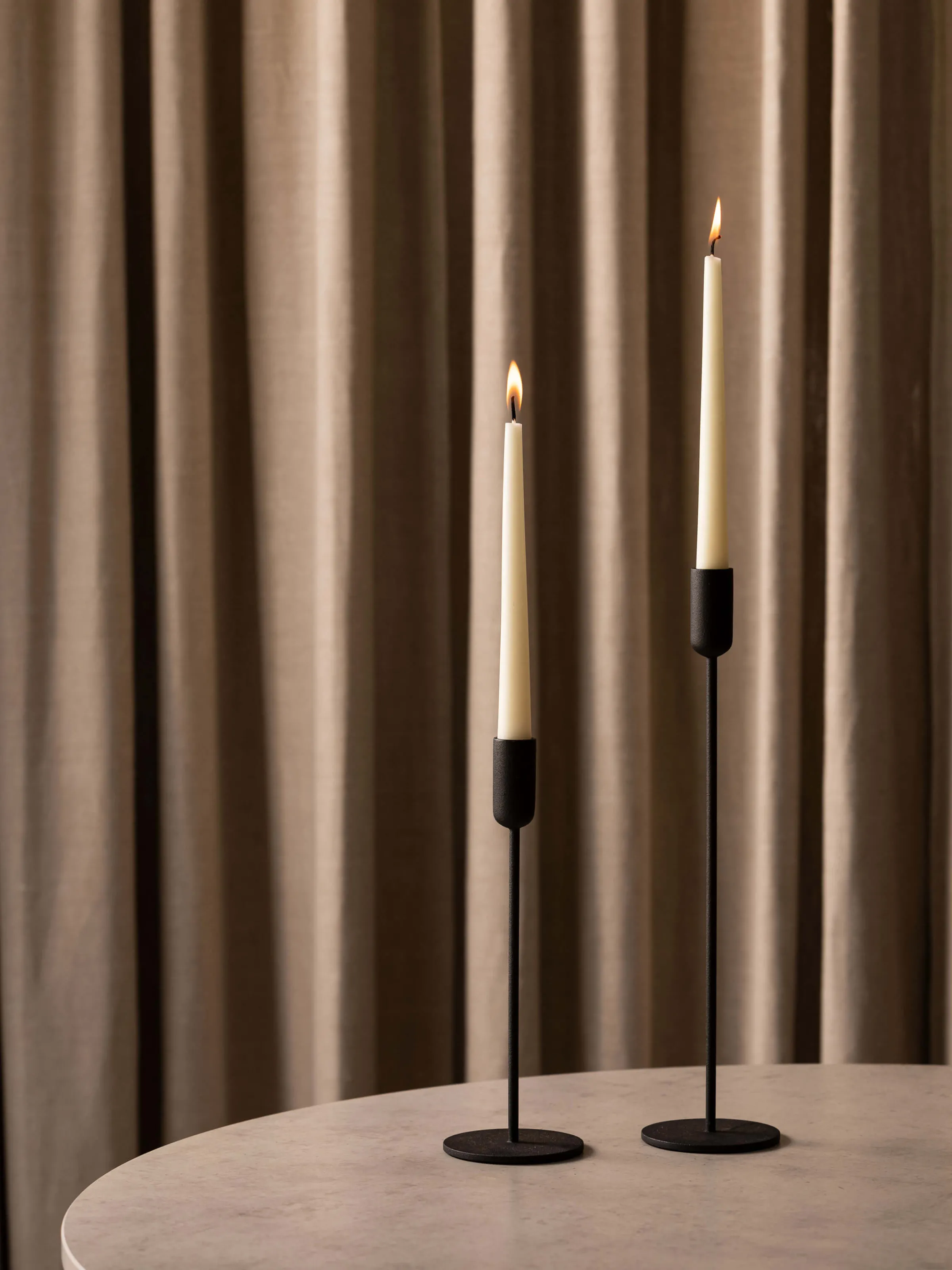 L&M Home Mona Black Candle Holder Outlet