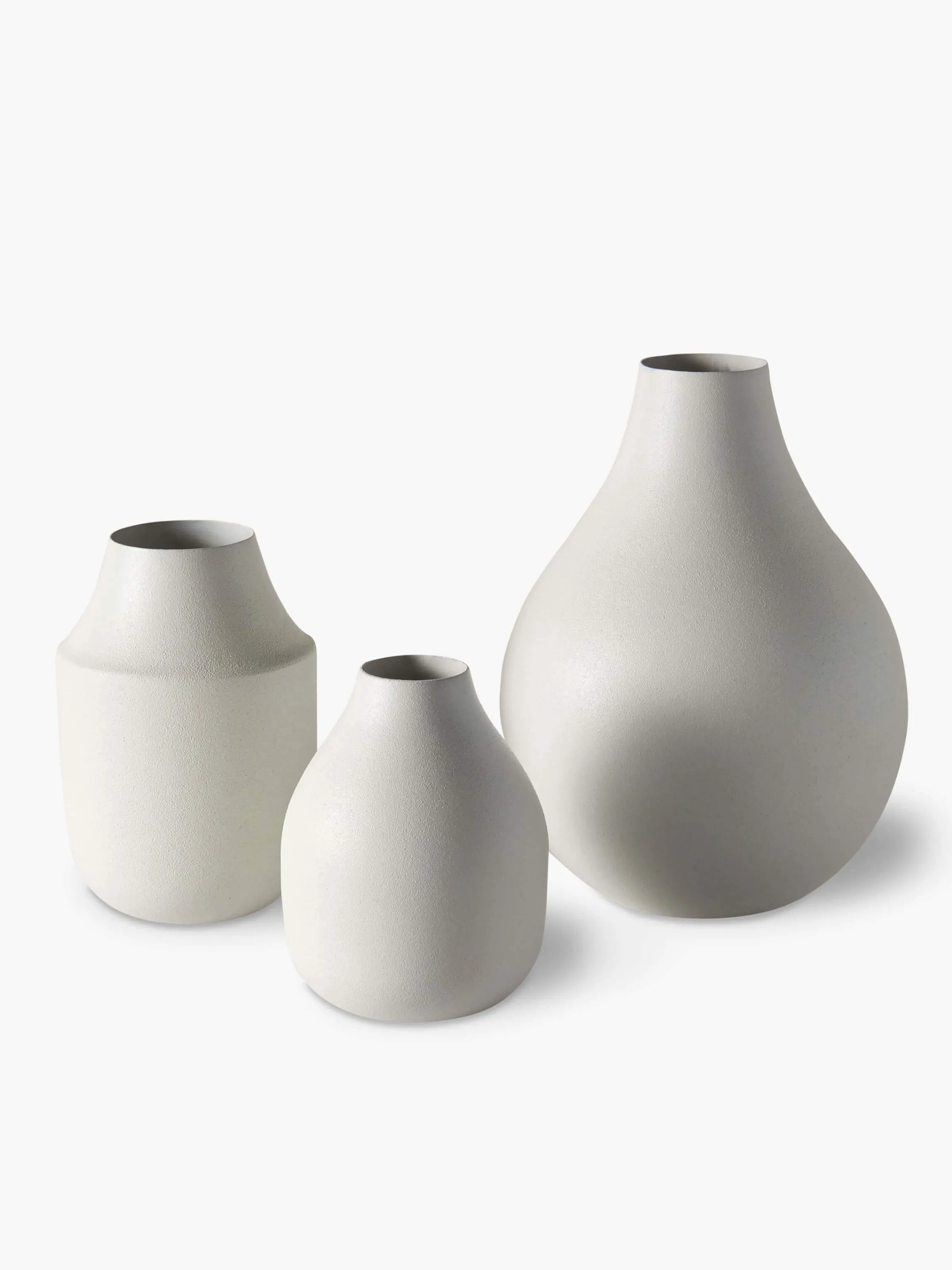 L&M Home Mona Chalk Trio of Vases Outlet