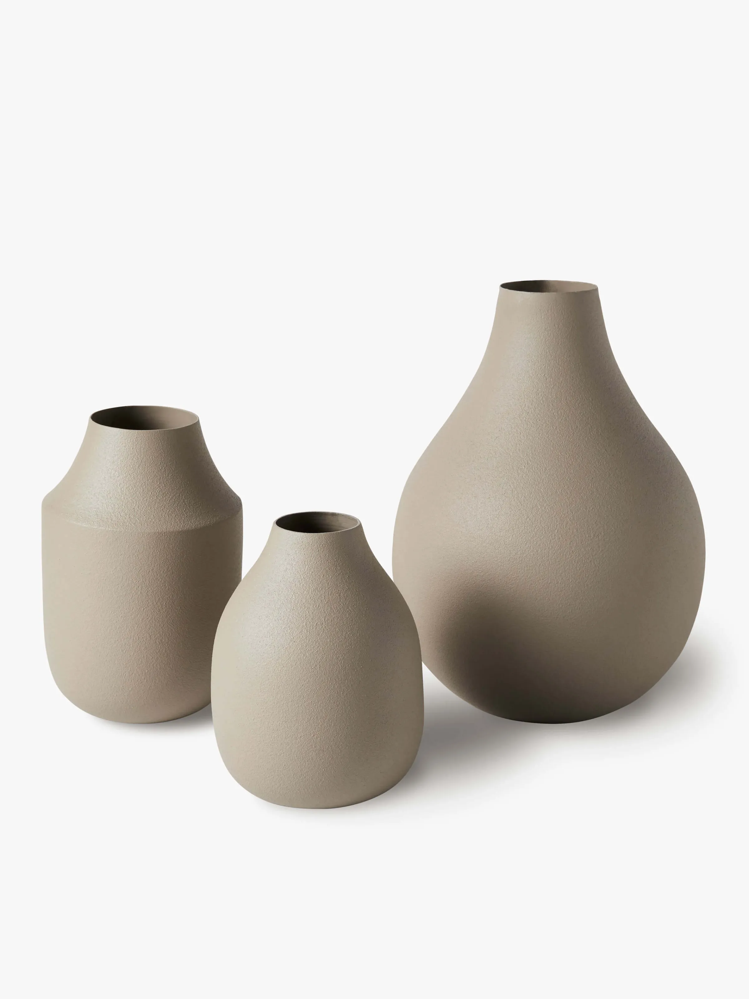 L&M Home Mona Latte Trio of Vases Hot