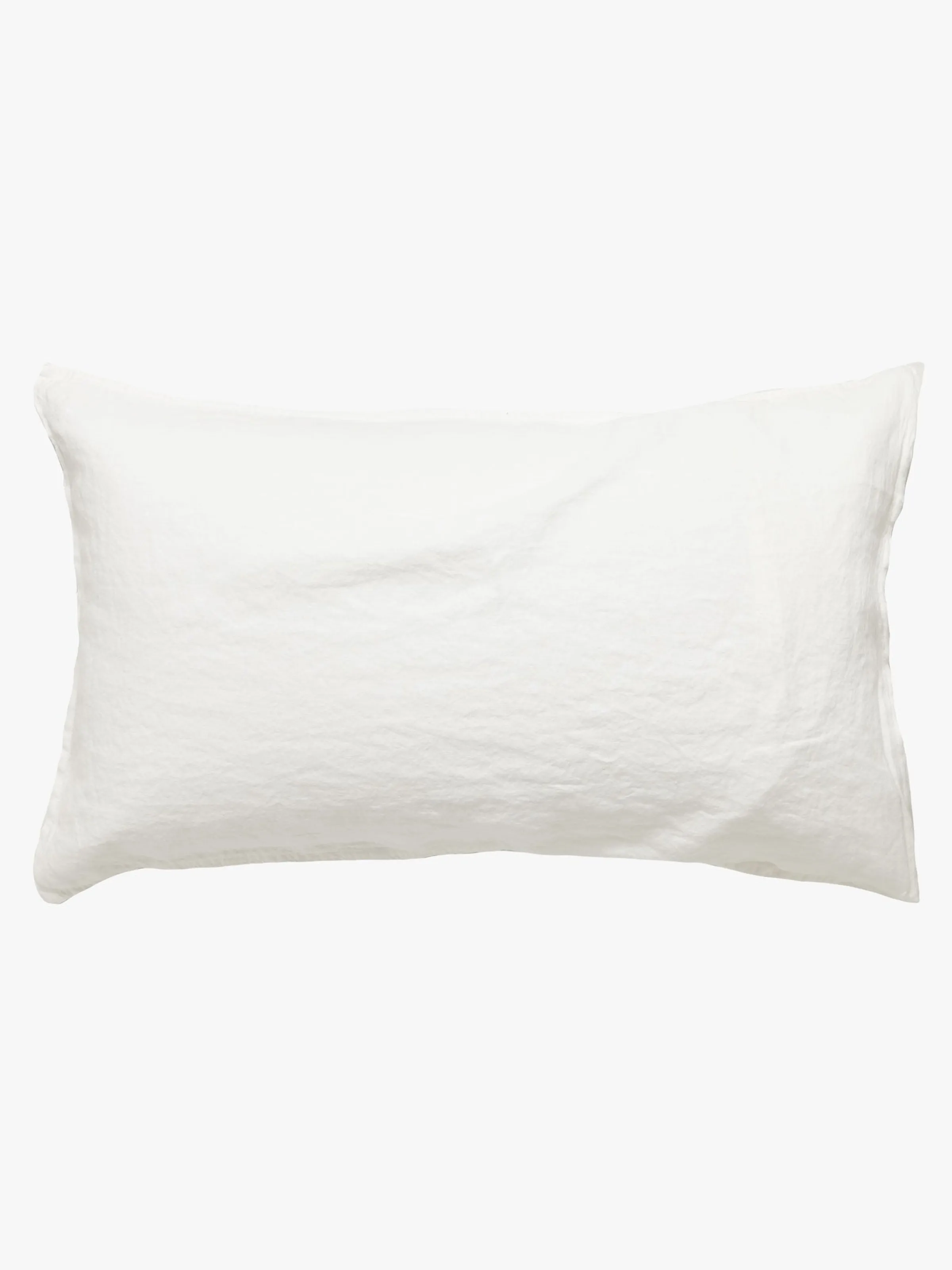 L&M Home Mondo White Organic French Linen Pillowcases Store