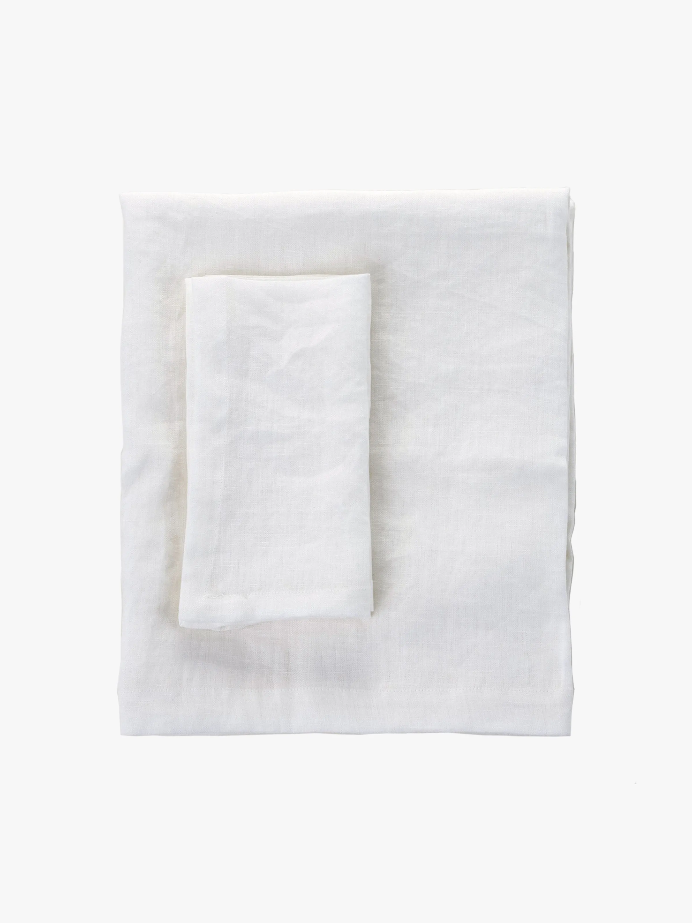 L&M Home Moss White French Linen Table Cloth Discount