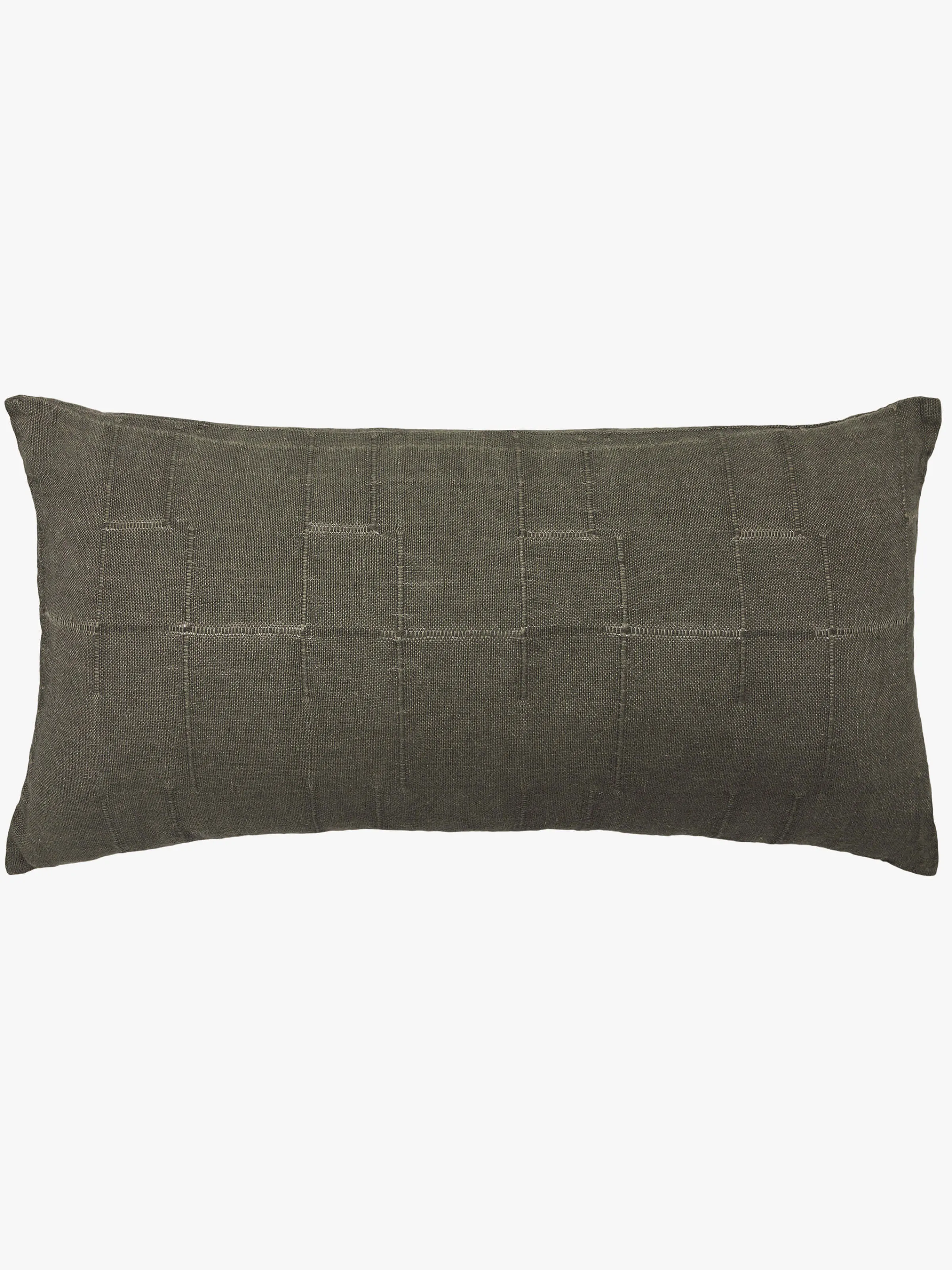 L&M Home Palermo Olive French Linen Lumbar Cushion Discount