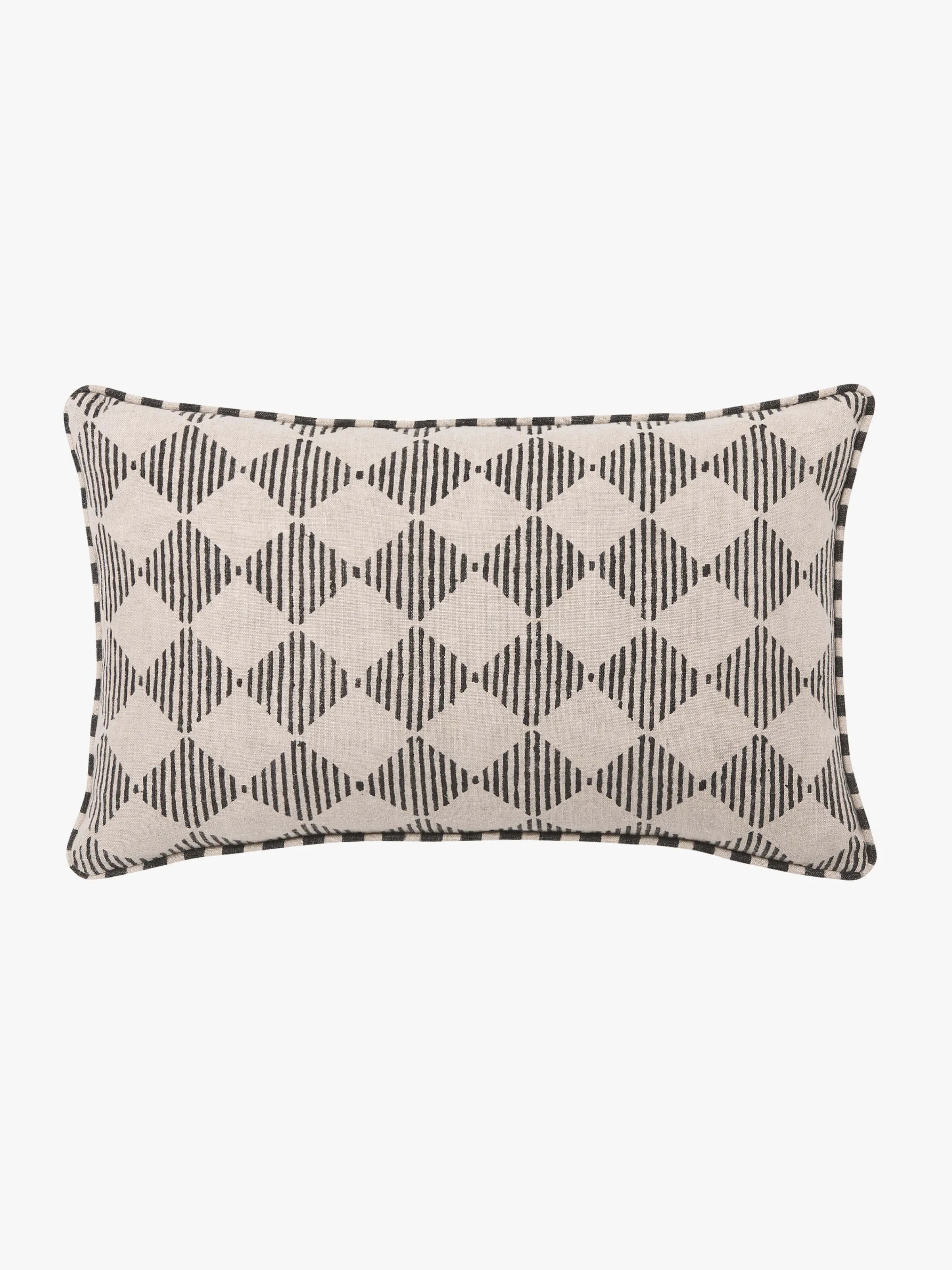 L&M Home Quinn Black Reversible Linen Cushion Online