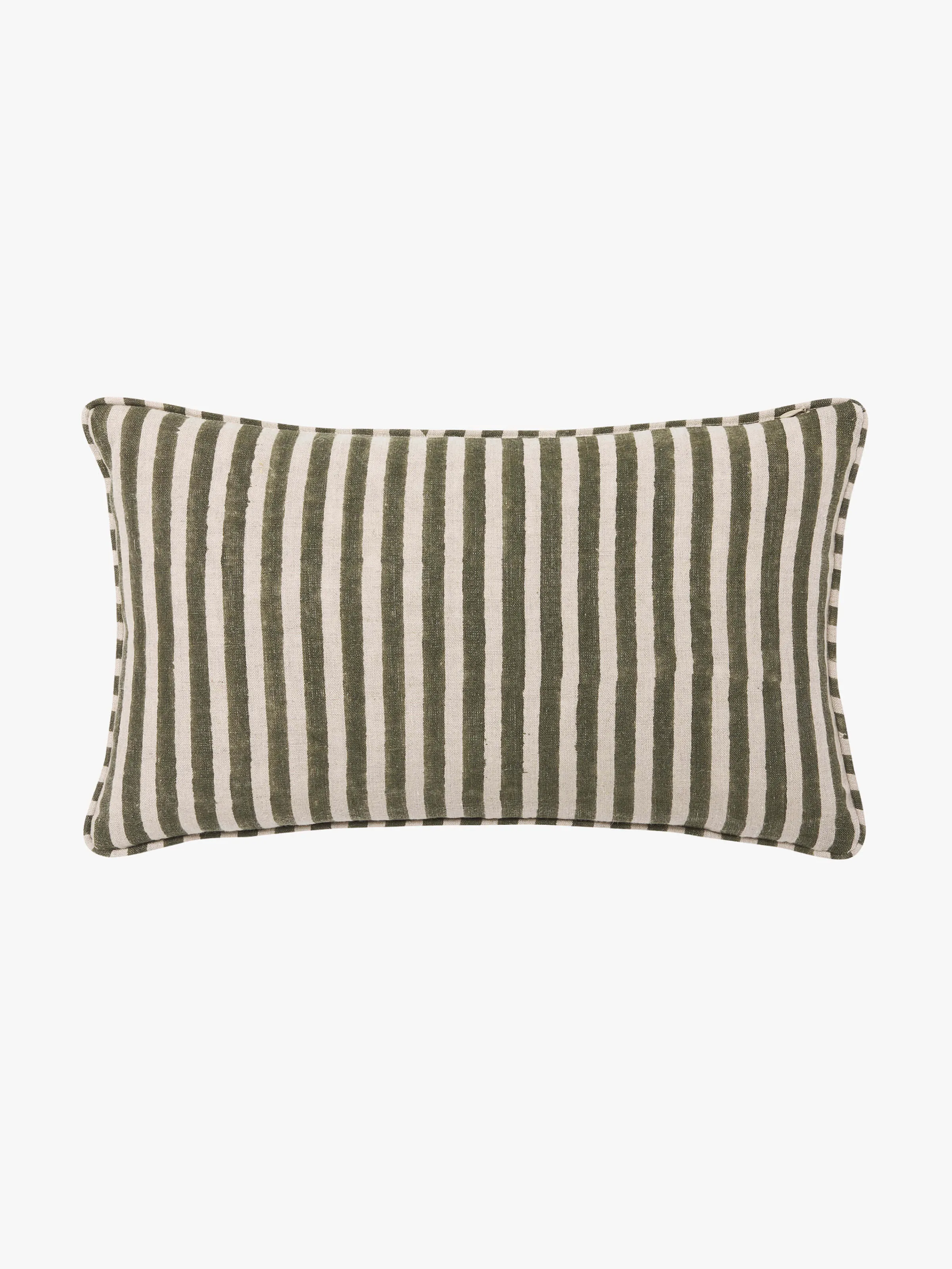 L&M Home Quinn Olive Reversible Linen Cushion Online