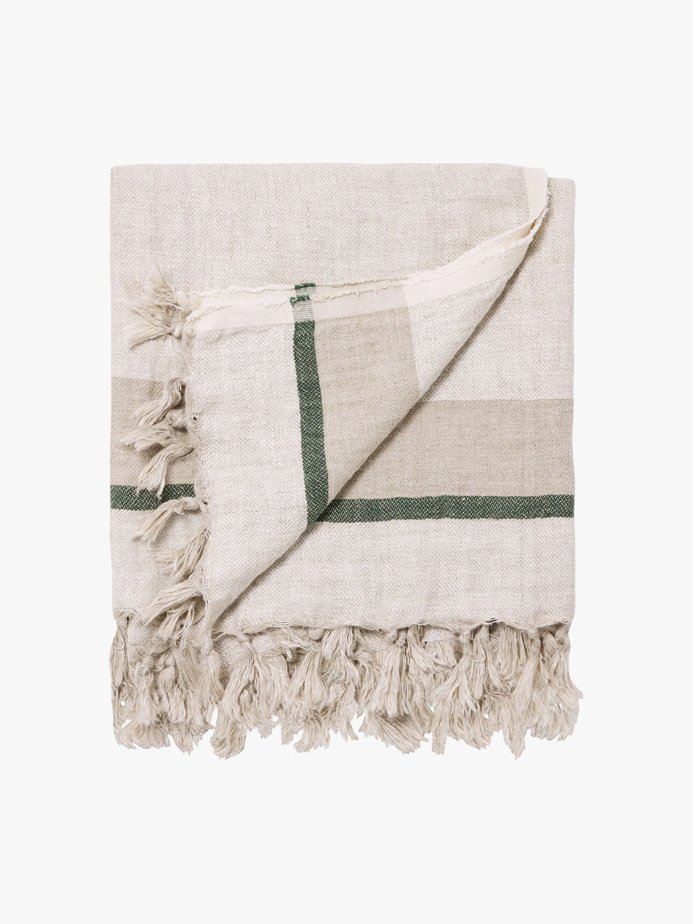 L&M Home Salma Aloe Linen Throw Hot