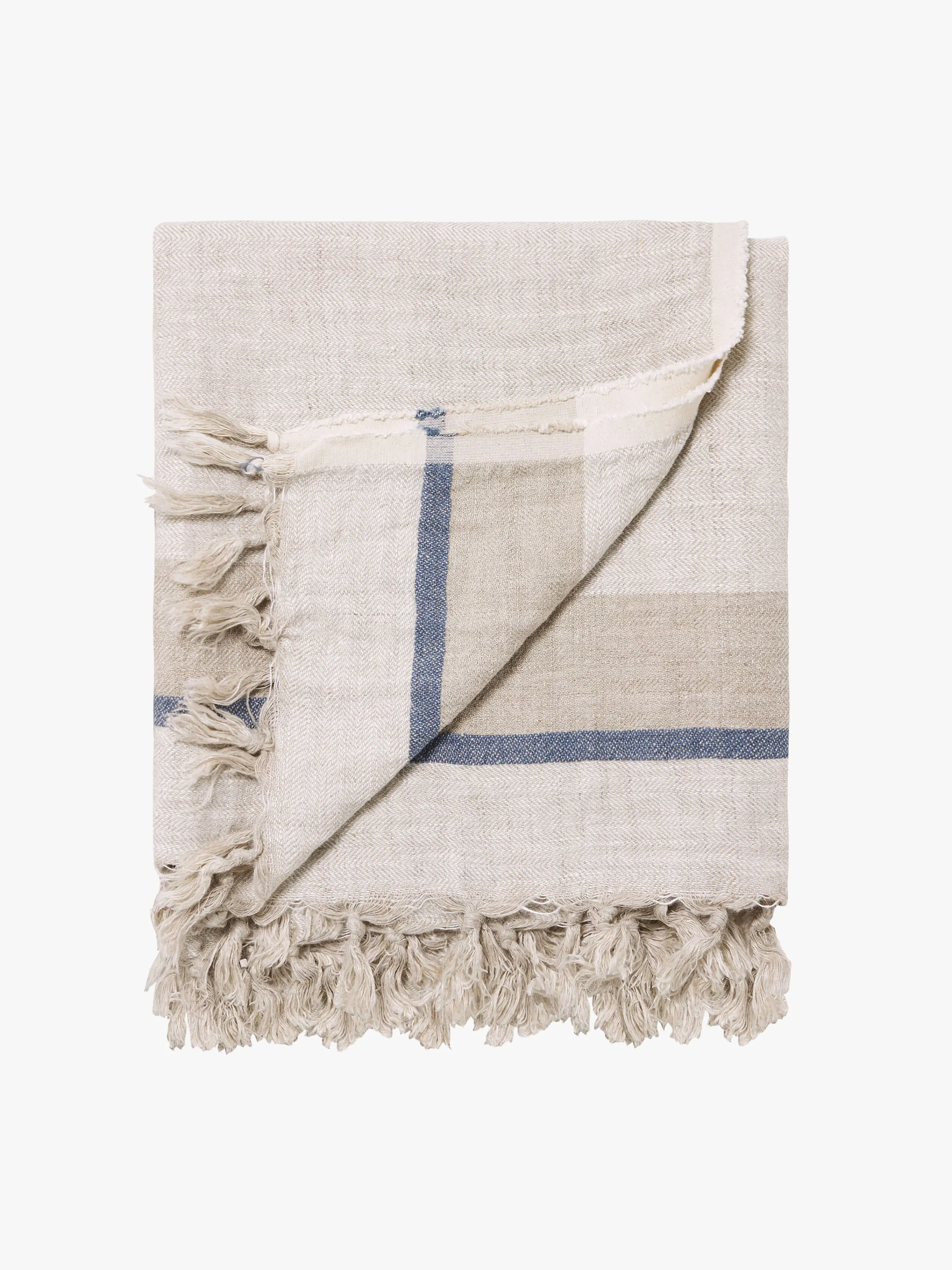 L&M Home Salma Ocean Linen Throw Best