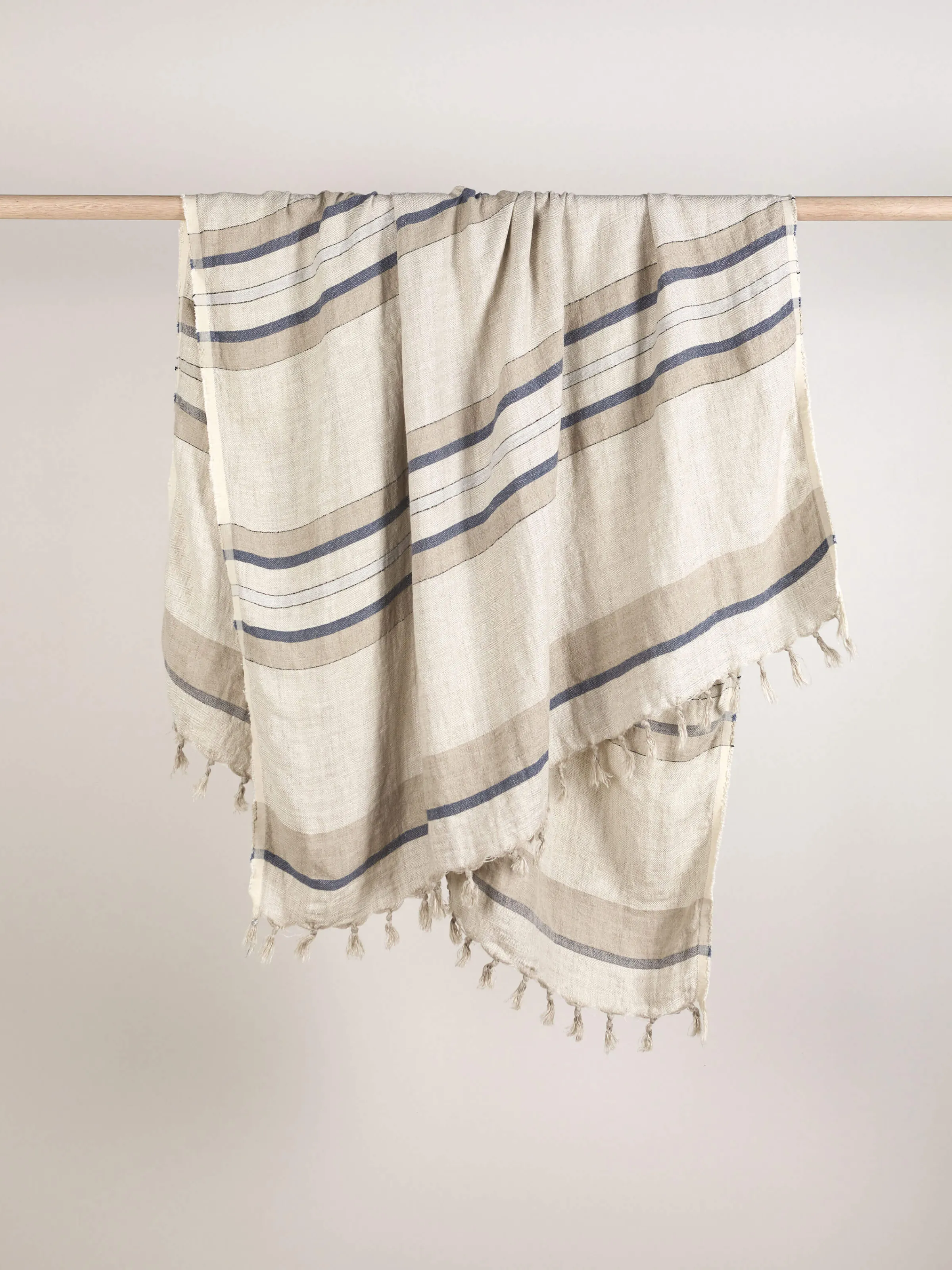 L&M Home Salma Ocean Linen Throw Best