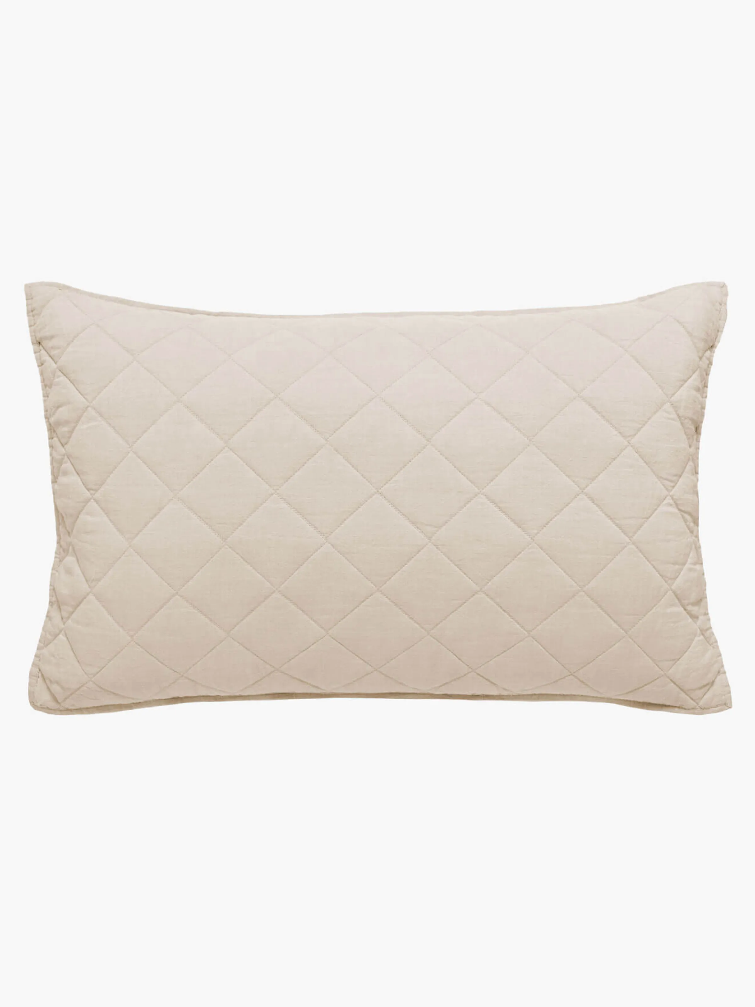 L&M Home Soho Oatmeal Linen & Cotton Quilted Pillowcases Sale