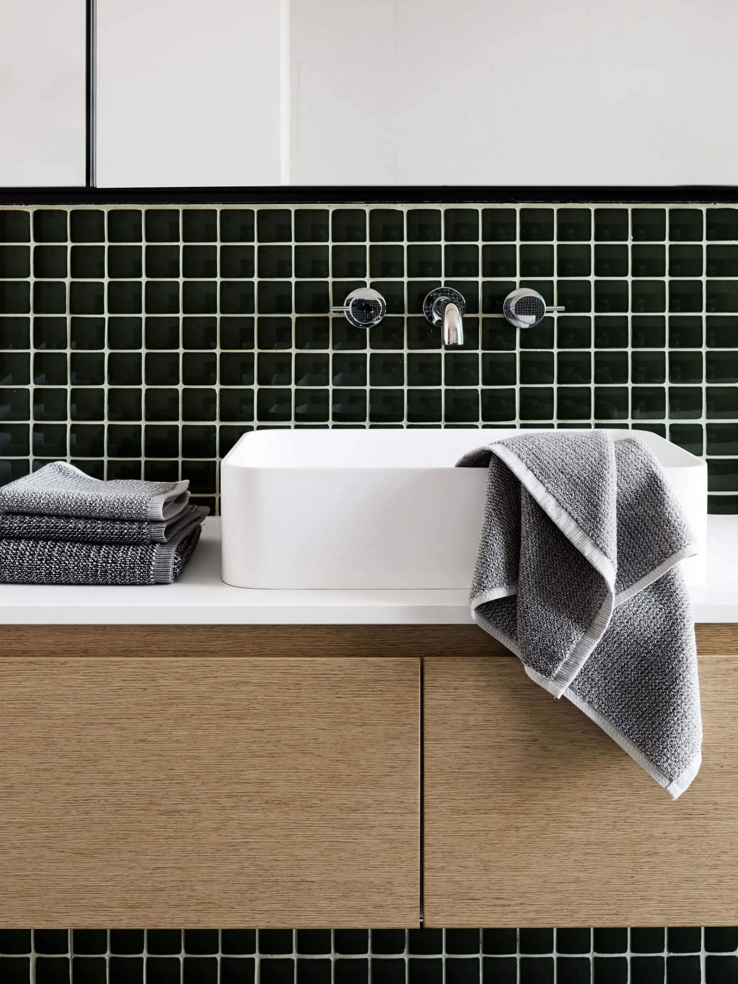 L&M Home Tweed Grey Towels Discount